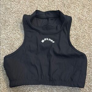 Darc Sport Black Sleeveless Crop Tank Top